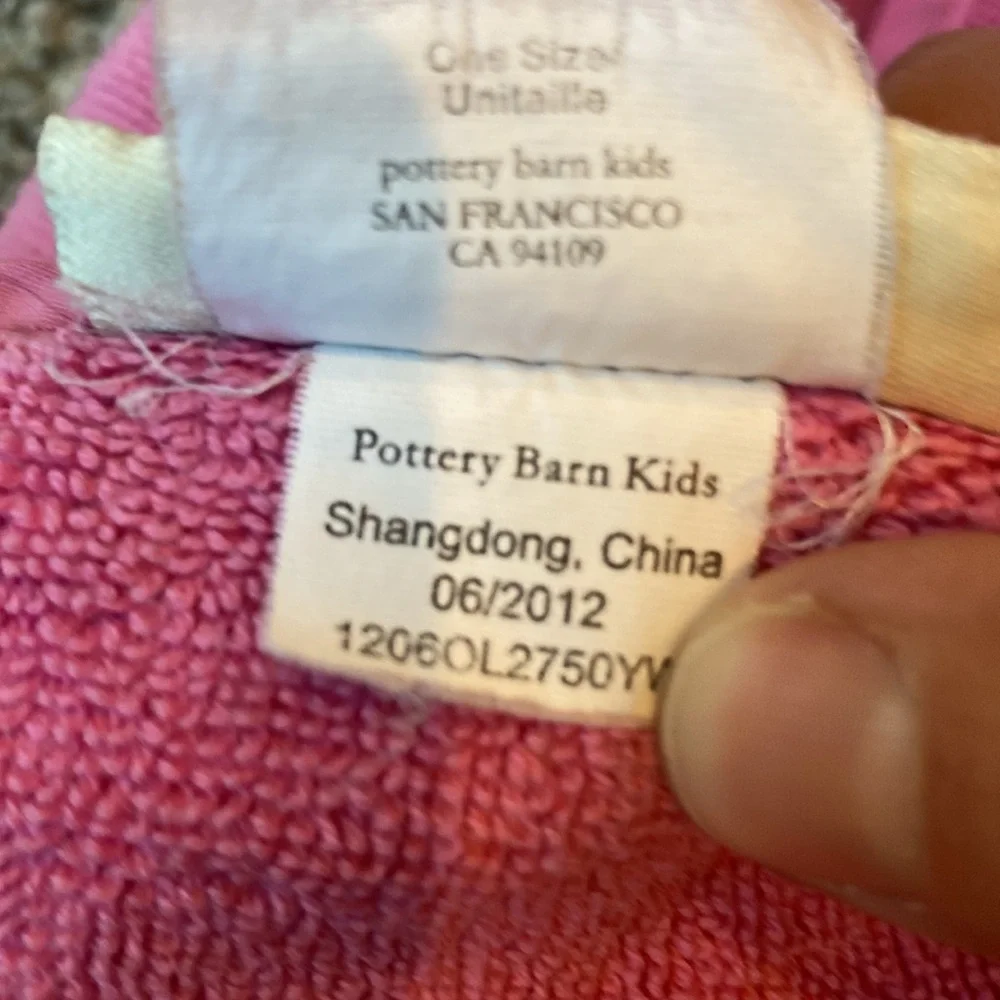 pottery barn kids owl bath towel